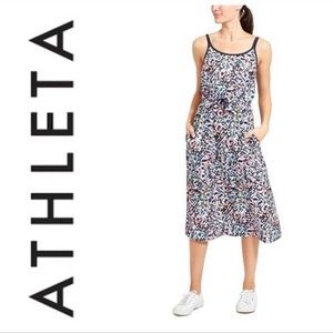 ATHLETA SUNBEAM EASY BREEZY MIDI DRESS SzS